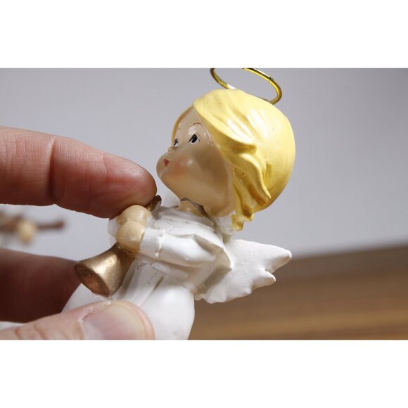 1990s Angel orchestra Christmas figurines, Angel musicians holiday home decor - Picture 7 of 10